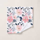 Elegante Aquarellfarben mit blumengeschmückter Opt Badhandtuch Set (Waschlappen)