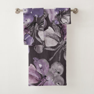 Elegante Aquarellfarben mit blumengeschmückter Opt Badhandtuch Set