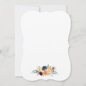 Elegante Aquarellfarben Mixed Floral Quinceanera Einladung (Rückseite)