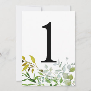 Elegante Aquarellfarben Nummer 1 Karte