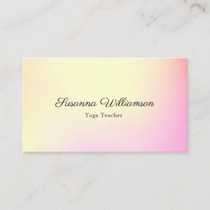 Elegante Aquarellfarben Pastel Blush Pink Holograp Visitenkarte