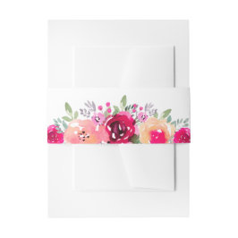 Elegante Aquarellfarben Rosa Blume Einladungsbanderole