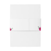 Elegante Aquarellfarben Rosa Blume Einladungsbanderole (Rückseitenbeispiel)