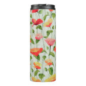 Elegante Aquarellfarben Rosa und Gelbe Blumen | Thermosbecher (Rückseite)