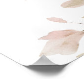 Elegante Aquarellfarben-Rose Begrüßungszeichen Poster (Ecke)