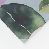 Elegante Aquarellfarben Rose Blumendesign Fleecedecke (Ecke)