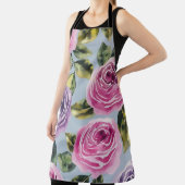 Elegante Aquarellfarben Rose Blumendesign Schürze (InSitu)