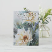 Elegante Aquarellfarben Rose Creme and Sage Green Menükarte (Stehend Vorderseite)