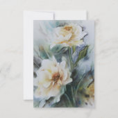 Elegante Aquarellfarben Rose Creme and Sage Green RSVP Karte (Rückseite)