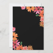 Elegante Aquarellfarben-Rose fallen am 60. Geburts Einladung (Rückseite)