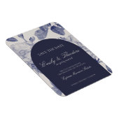 Elegante Aquarellfarben-Rose Hochzeit Sichern Sie  Magnet (Rechte Seite)