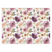 Elegante Aquarellfarben Rose Rosa Lila Tischdecke (Vorderseite (Horizontal))