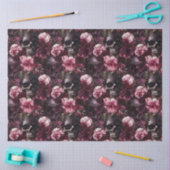 Elegante Aquarellfarben Rose Skull Halloween Seidenpapier (Basteln)