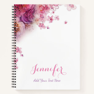 Elegante Aquarellfarben Rose Vorlage Moderne Blume Notizblock