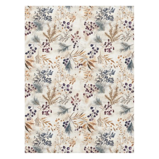 Elegante Aquarellfarben Rot, Gold, Grün, Lila Tischdecke (Vorderseite)