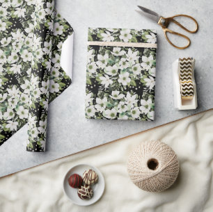 Elegante Aquarellfarben, schwarz und weiß Geschenkpapier