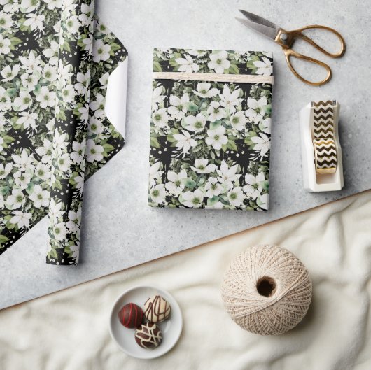 Elegante Aquarellfarben, schwarz und weiß Geschenkpapier (Kunsthandwerk)