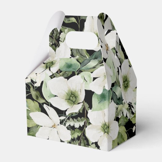 Elegante Aquarellfarben, schwarz und weiß Geschenkschachtel (Rückseite)