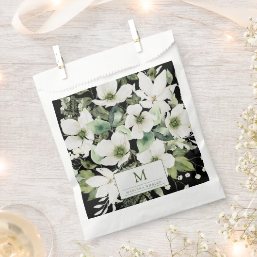 Elegante Aquarellfarben, schwarz und weiß Geschenktütchen (Ausgeschnitten)