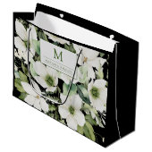 Elegante Aquarellfarben, schwarz und weiß Große Geschenktüte (Vorderseite Schrägansicht)