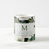 Elegante Aquarellfarben, schwarz und weiß Kaffeetasse (Mittel)