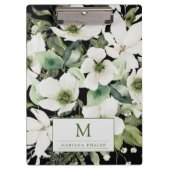 Elegante Aquarellfarben, schwarz und weiß Klemmbrett (Vorderseite)