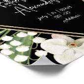 Elegante Aquarellfarben, schwarz und weiß Poster (Ecke)