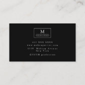 Elegante Aquarellfarben, schwarz und weiß Visitenkarte (Rückseite)