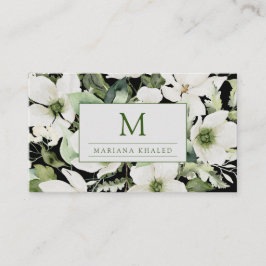 Elegante Aquarellfarben, schwarz und weiß Visitenkarte