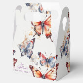 Elegante Aquarellfarben Spielerische Schmetterling Geschenkschachtel (Geöffnet)
