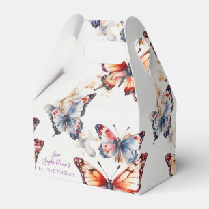 Elegante Aquarellfarben Spielerische Schmetterling Geschenkschachtel