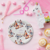 Elegante Aquarellfarben Spielerische Schmetterling Pappteller (Party)