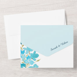 Elegante Aquarellfarben-Wildblume All In One Einladung