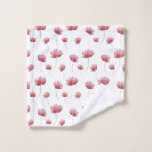 Elegante Aquarellfarben-Wildblume Badhandtuch Set (Waschlappen)