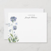 Elegante Aquarellfarben Wildblume Blumenmuster mit Mitteilungskarte (Vorderseite)