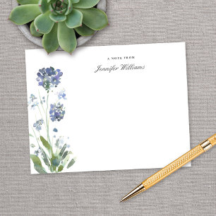 Elegante Aquarellfarben Wildblume Blumenmuster mit Mitteilungskarte