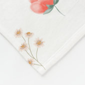 Elegante Aquarellfarben-Wildblume Fleecedecke (Ecke)