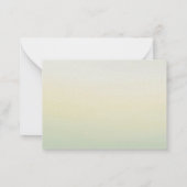 Elegante Aquarellfarben Wildblumen Babyflachkarte Mitteilungskarte (Rückseite)