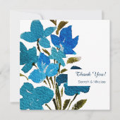 Elegante Aquarellfarben Wildblumen Flat Dankeschön Dankeskarte (Vorderseite)