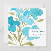 Elegante Aquarellfarben Wildblumen Flat Dankeschön Dankeskarte (Vorderseite)