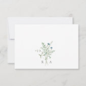 Elegante Aquarellfarben-Wildblumen Hochzeit des RS RSVP Karte (Rückseite)