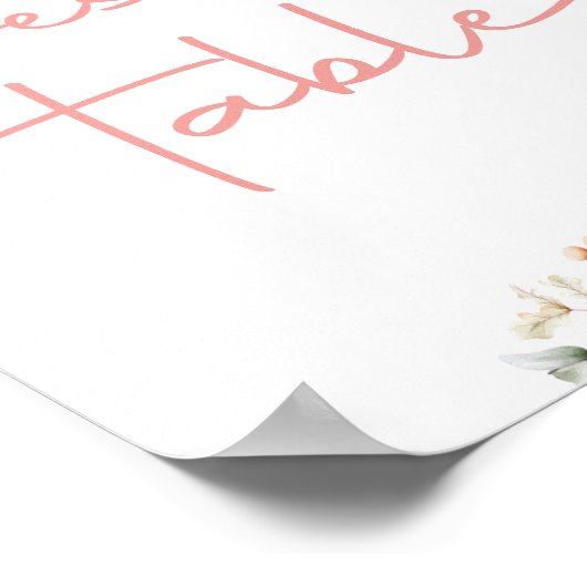 Elegante Aquarellfarben Wildblumen Party Dessert Poster (Ecke)