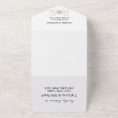 Elegante Aquarellfarben-Wildblumen qr All In One Einladung (Außenbereich)