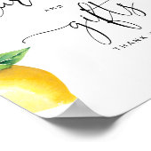 Elegante Aquarellfarben Zitronen Karten und Gesche Poster (Ecke)