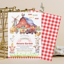 Elegante Aquarellfarm 1. Geburtstag