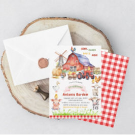 Elegante Aquarellfarm 2. Geburtstag Einladung