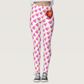 Elegante Aquarellfedern Custom Leggings (Vorderseite)