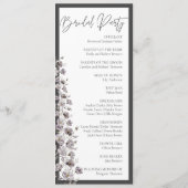 Elegante Aquarellfeier dunkelgrau Programm (Rückseite)