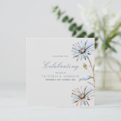 Elegante Aquarellfeier Einladung (Stehend Vorderseite)