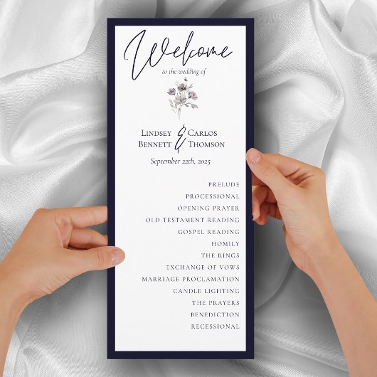 Elegante Aquarellfeier Programm